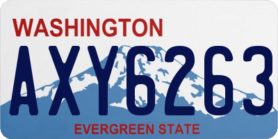 WA license plate AXY6263