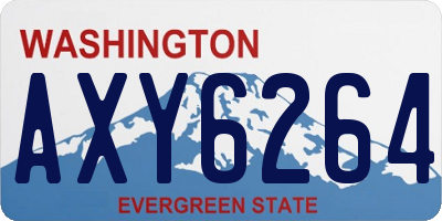 WA license plate AXY6264