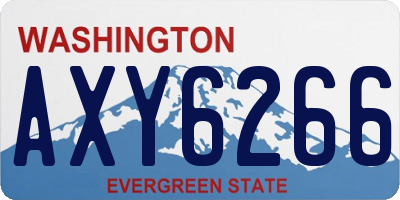 WA license plate AXY6266