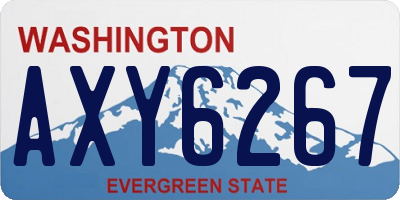 WA license plate AXY6267
