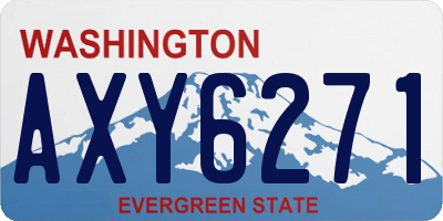 WA license plate AXY6271