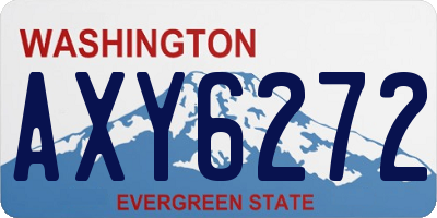 WA license plate AXY6272