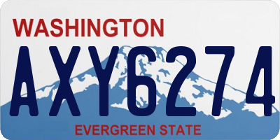 WA license plate AXY6274