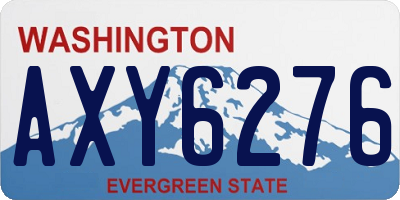 WA license plate AXY6276