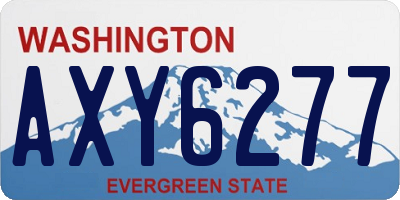 WA license plate AXY6277