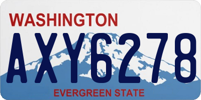 WA license plate AXY6278