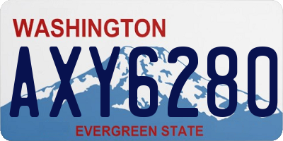 WA license plate AXY6280