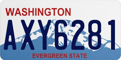 WA license plate AXY6281