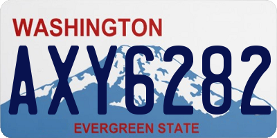 WA license plate AXY6282