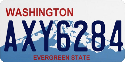 WA license plate AXY6284