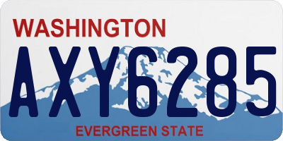 WA license plate AXY6285