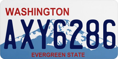 WA license plate AXY6286