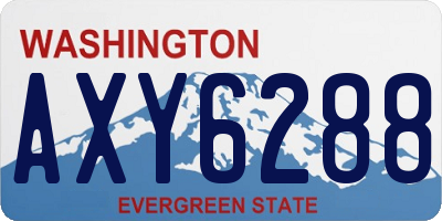 WA license plate AXY6288