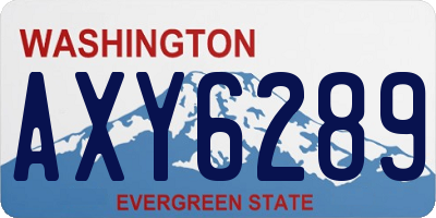 WA license plate AXY6289