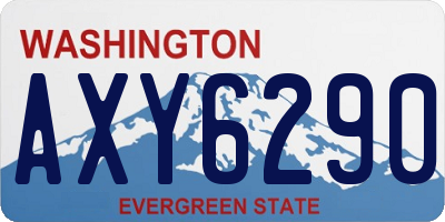 WA license plate AXY6290