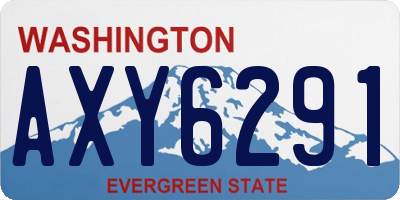WA license plate AXY6291