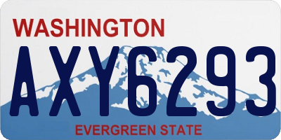 WA license plate AXY6293