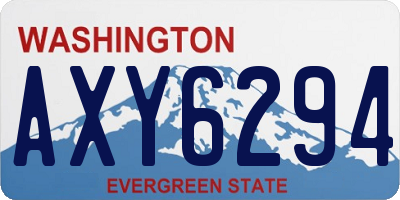 WA license plate AXY6294
