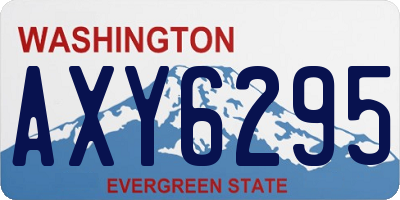 WA license plate AXY6295