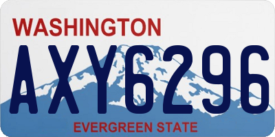 WA license plate AXY6296