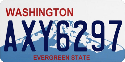 WA license plate AXY6297