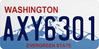 WA license plate AXY6301