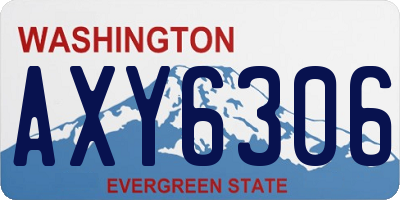 WA license plate AXY6306