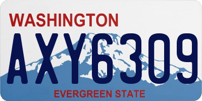 WA license plate AXY6309