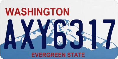 WA license plate AXY6317