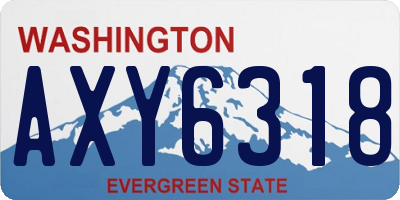 WA license plate AXY6318