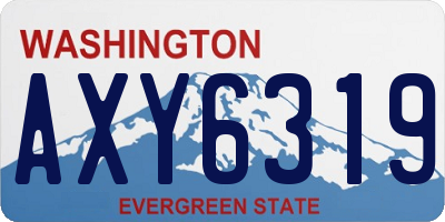 WA license plate AXY6319