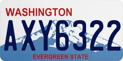 WA license plate AXY6322