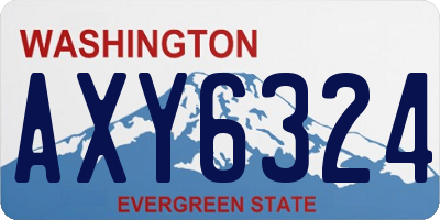 WA license plate AXY6324