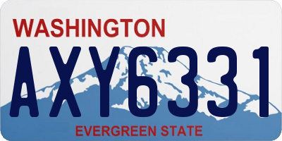 WA license plate AXY6331