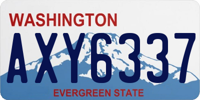 WA license plate AXY6337