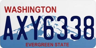WA license plate AXY6338