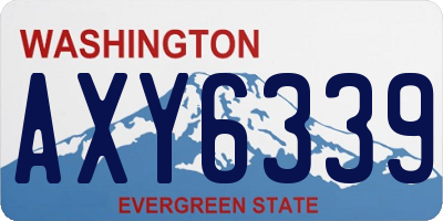 WA license plate AXY6339
