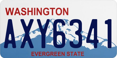 WA license plate AXY6341