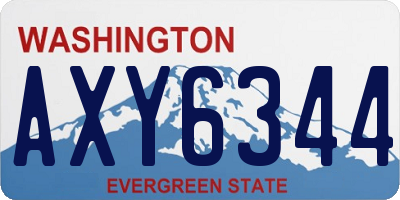 WA license plate AXY6344