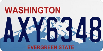 WA license plate AXY6348