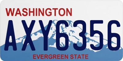 WA license plate AXY6356