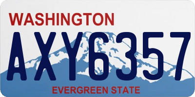 WA license plate AXY6357