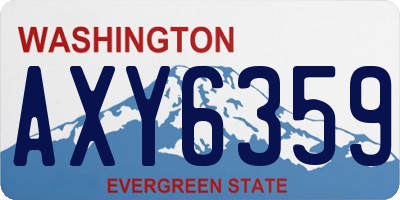 WA license plate AXY6359