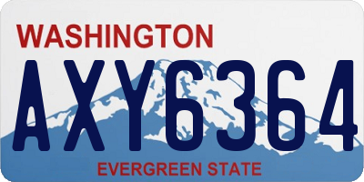 WA license plate AXY6364