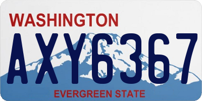 WA license plate AXY6367