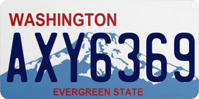 WA license plate AXY6369
