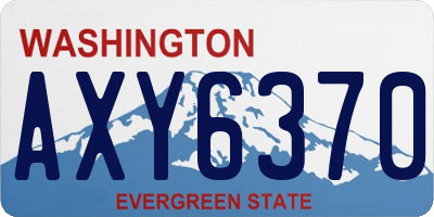 WA license plate AXY6370