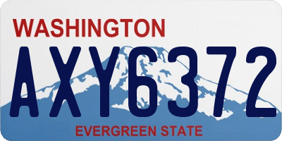 WA license plate AXY6372