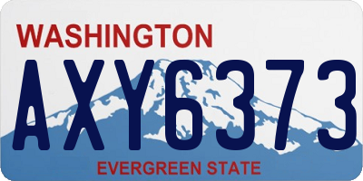 WA license plate AXY6373