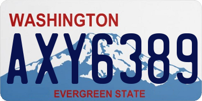 WA license plate AXY6389